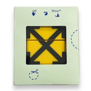 NIB OFF-WHITE ARROW AIRPODS CASE 3 YELLOW AND BLACK